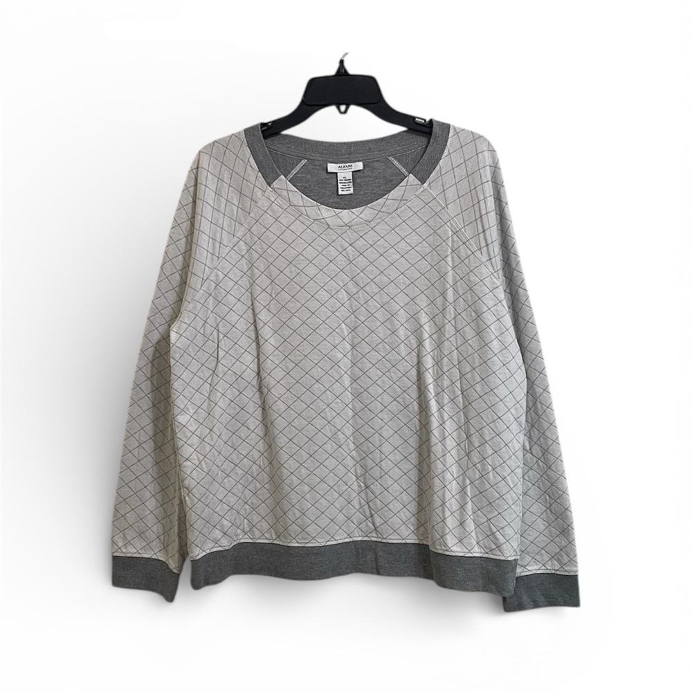 Alfani Gray Patterned Women's Sweatshirt
